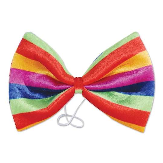 Beistle 7.5" x 11" Jumbo Rainbow Bow Ties, 3ct.
